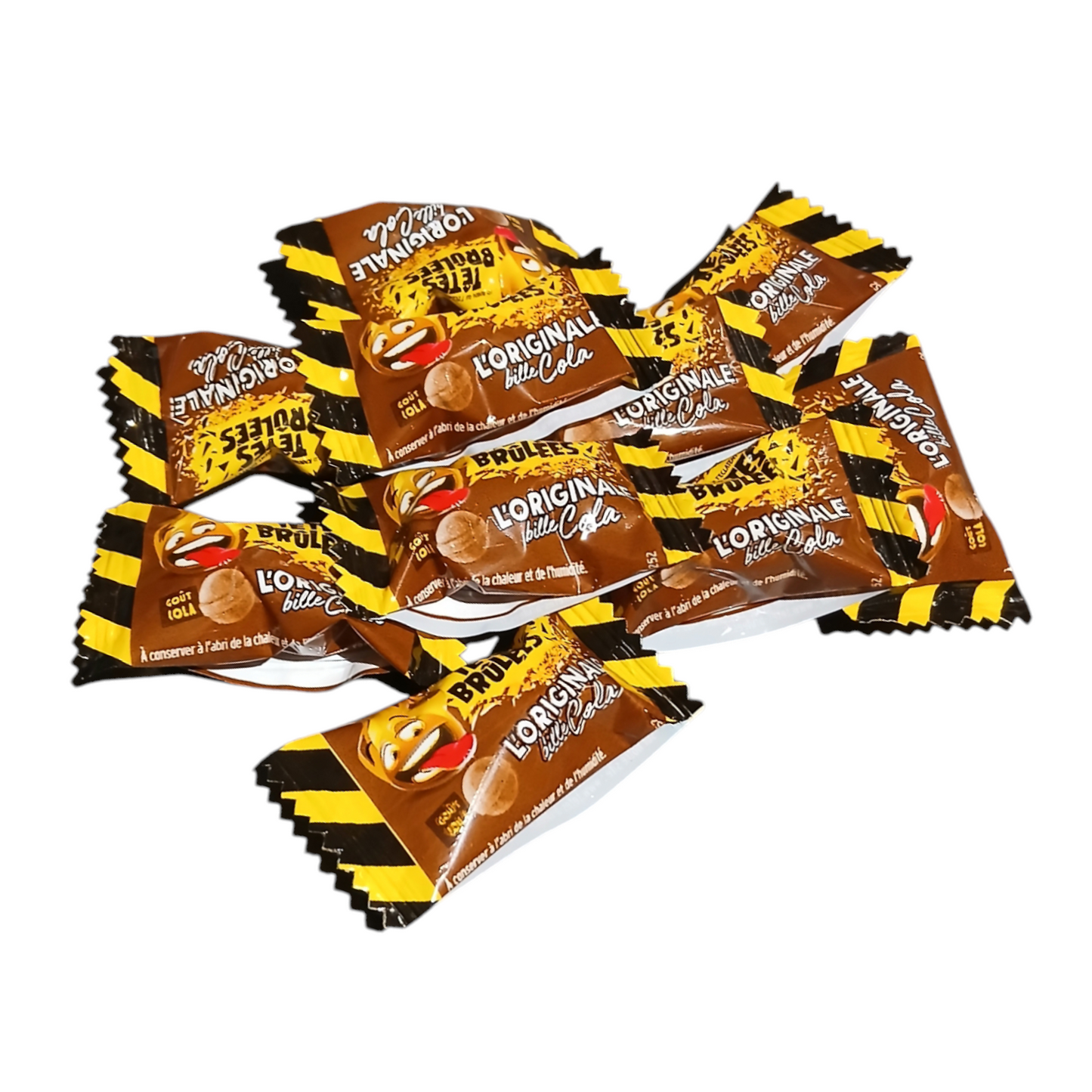 Têtes Brûlées – Billes Cola Ultra Acides ×10 – Bonbons Sensations Fortes