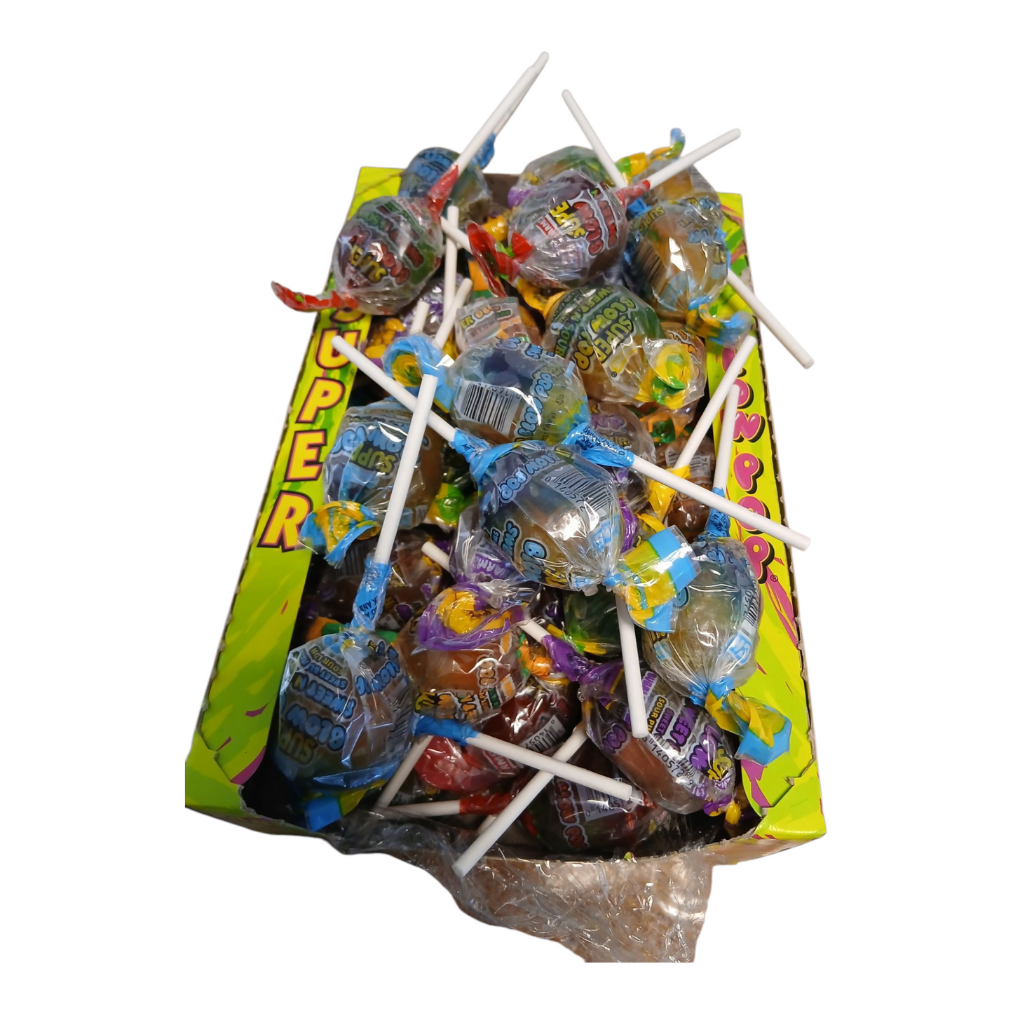 Charms Super Blow Pop Sweet 'n Sour 32g – Sucette acidulée avec chewing-gum