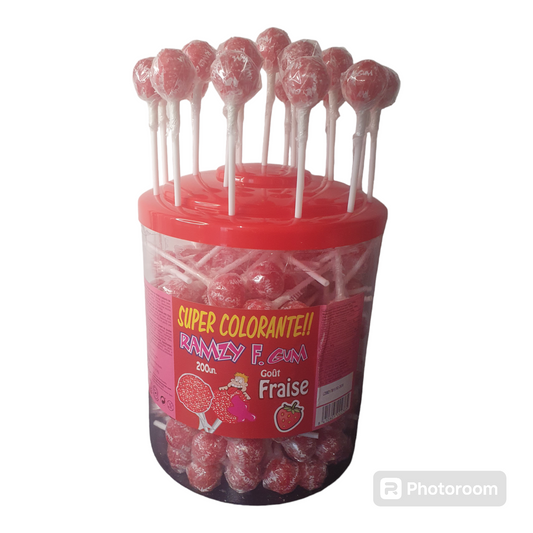 Sucette ramzy colorante ×5