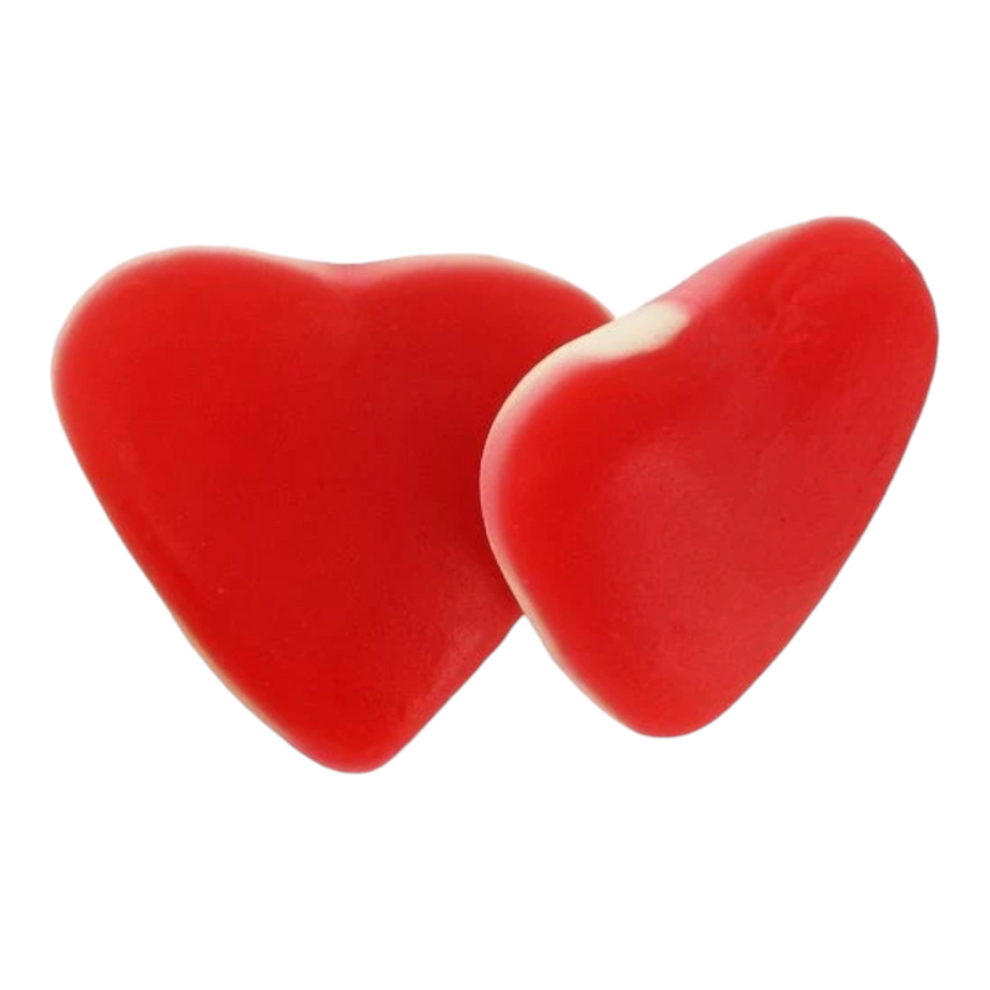 Coeurs rouges et blancs lisses 100g