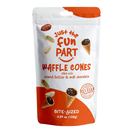 Waffle Cones Beurre de Cacahuète & Chocolat au Lait – iConiksweet 120g