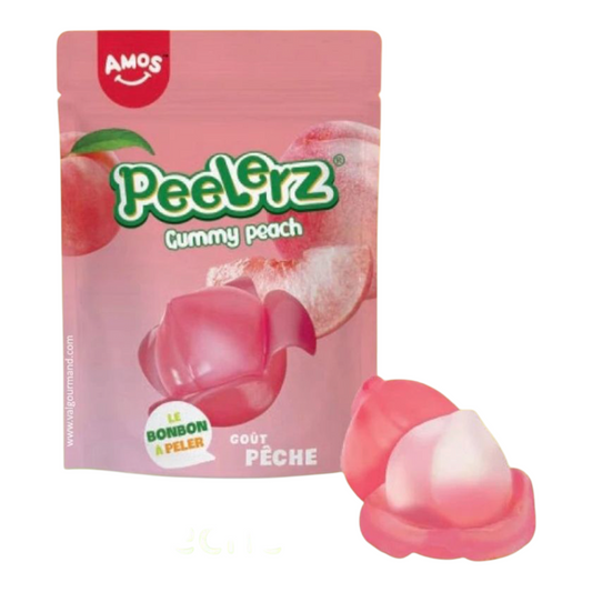 Peelerz Pêche – Bonbons fruités et acidulés (120 g)