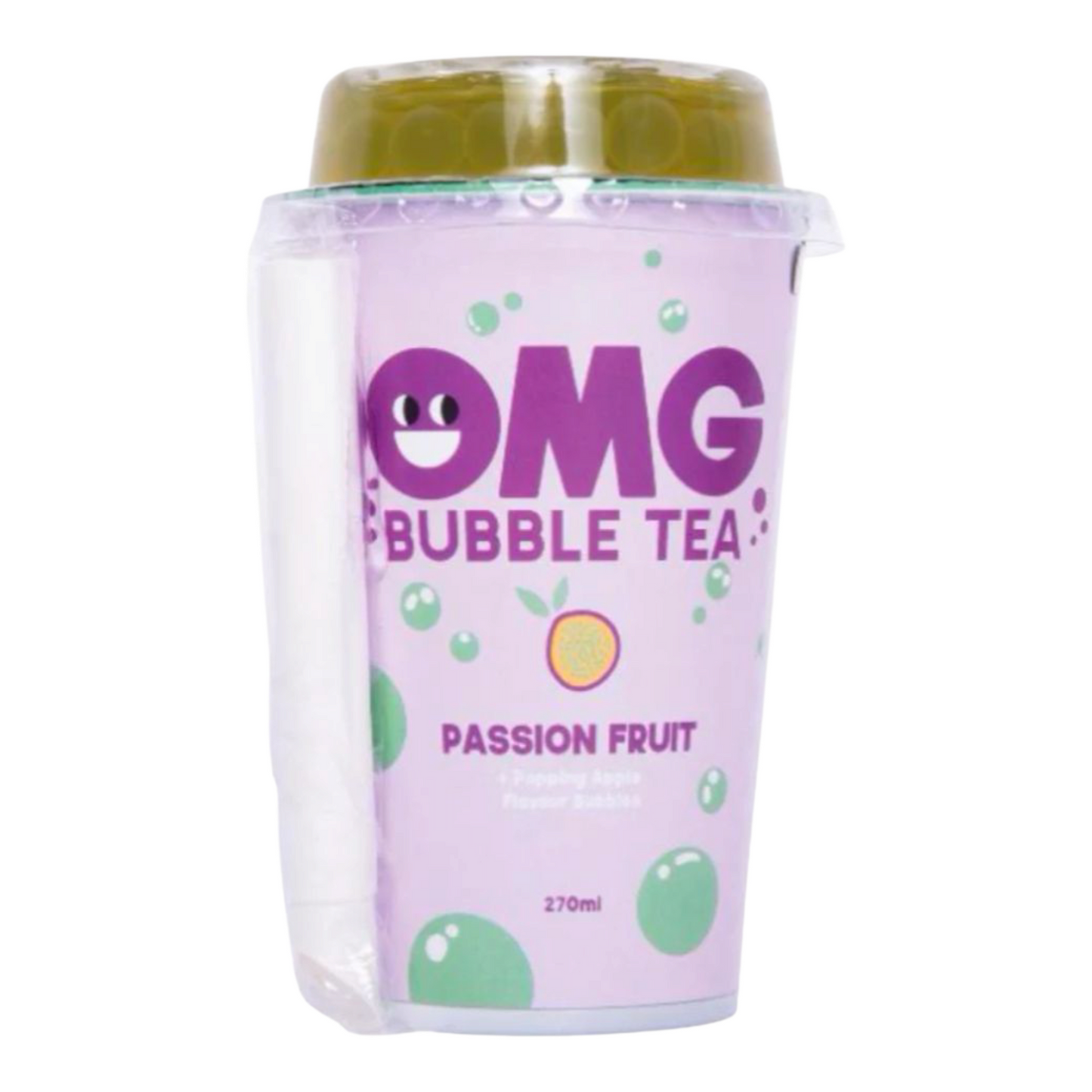 🧋 OMG Bubble Tea – Fruit de la Passion & Pomme Verte (270ml)