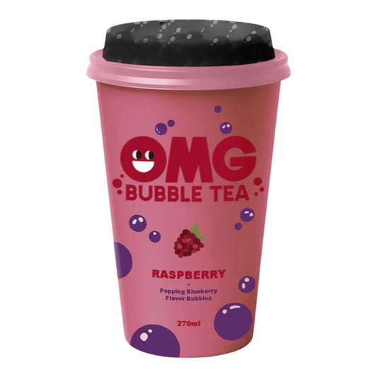 🧋 OMG Bubble Tea – Framboise & Myrtille (270ml)