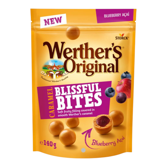 Werther’s Caramel Bites Myrtille Açaï – Édition Été 140g