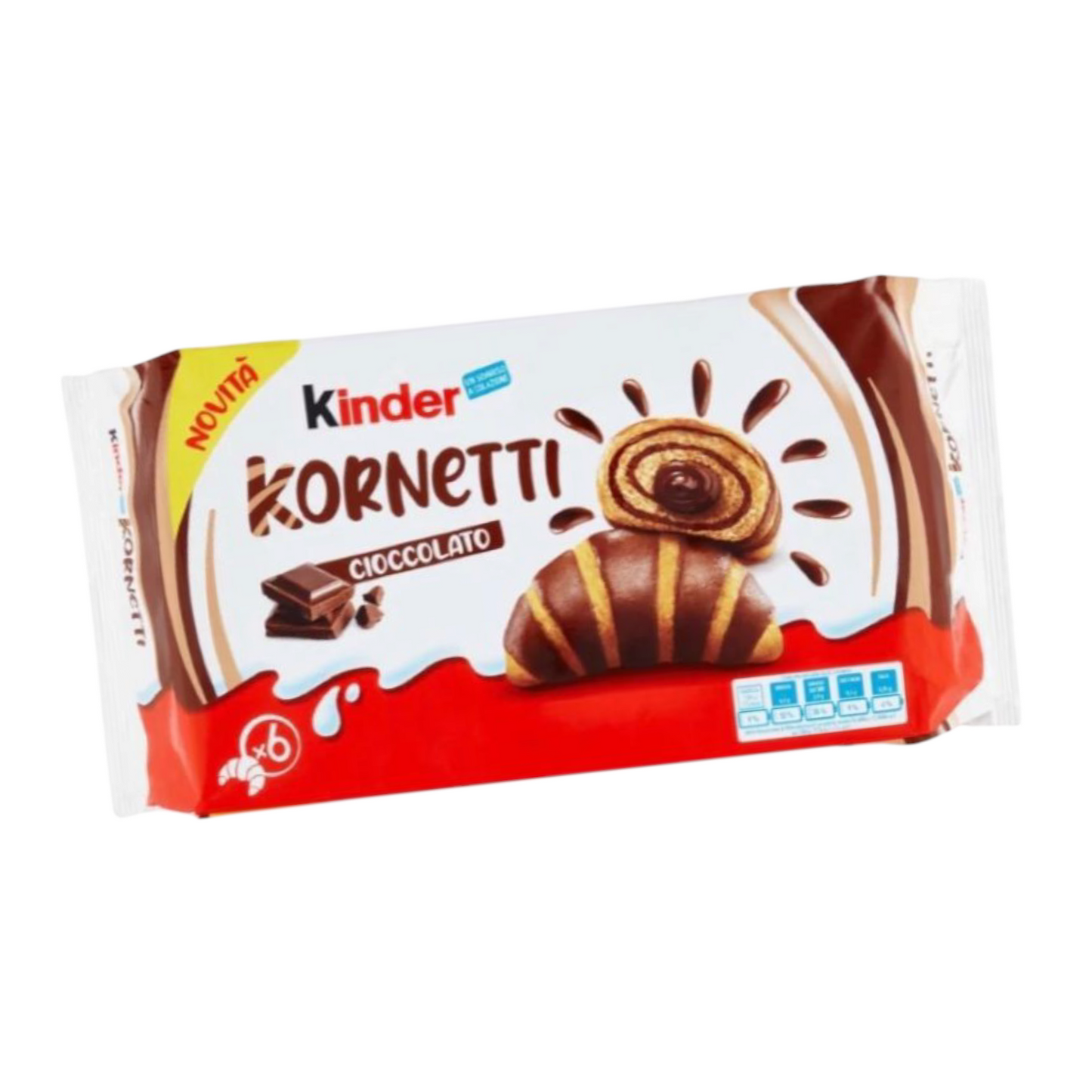 Kinder Kornetti Chocolat – 252g | Brioche fourrée au chocolat
